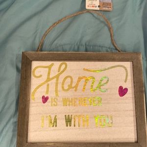 Handmade wood picture frame hey and white with love quote